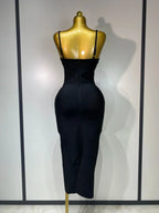 Backless V-Neck Bodycon Maxi Dress | Windia