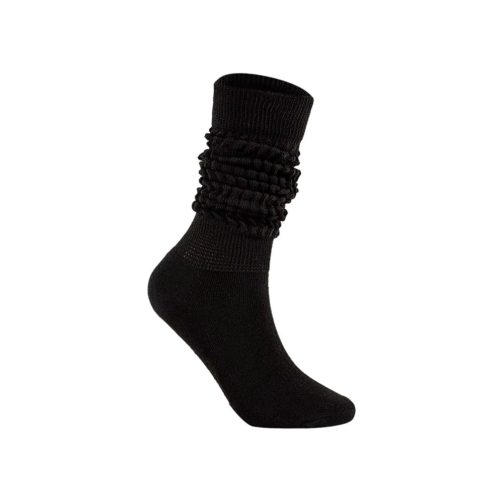 Women's Crew Socks – Scrunch & Slouch Style with Grip | One Size