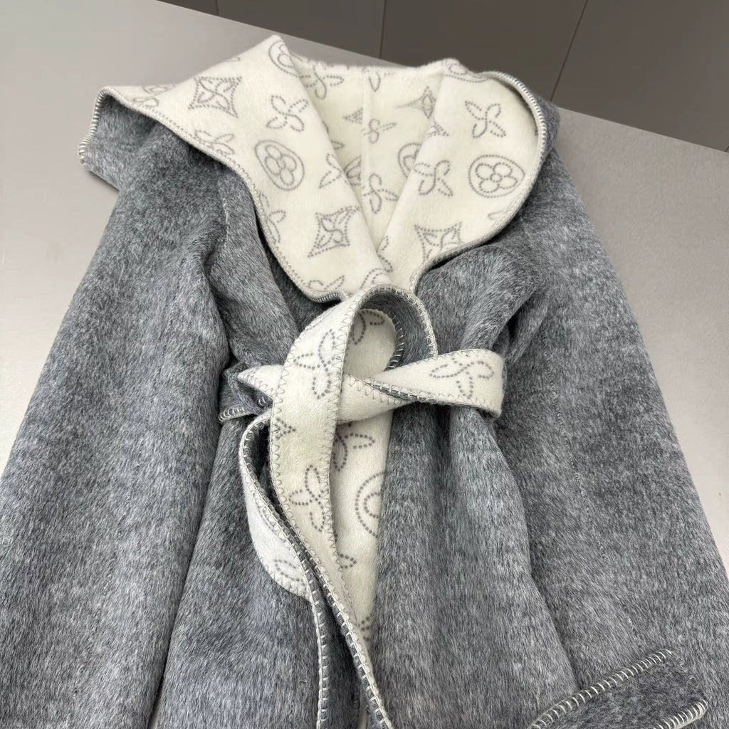 Women's Alpaca Wool Blouson Coat | Hooded Winter Coat - Windia