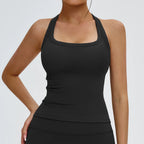 Beautiful Back Compression Vest Sports Bra – Wireless Crisscross Strap Activewear Top
