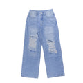 Women's High-Waist Ripped Straight-Leg Jeans