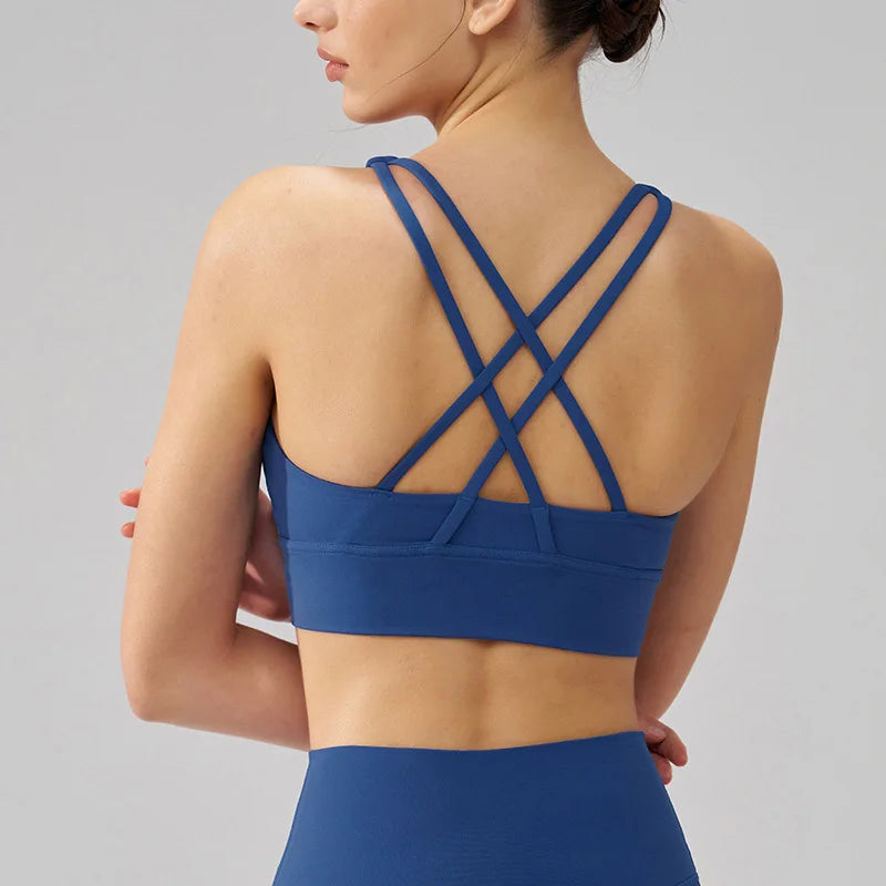 Women's Sports Bra – Padded Wireless High Support Yoga Gym Bra