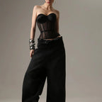 Women's Mesh Corset Top with Padded Cups | Windia