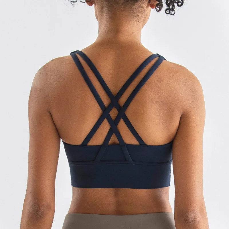 Women's Sports Bra – Padded Wireless High Support Yoga Gym Bra