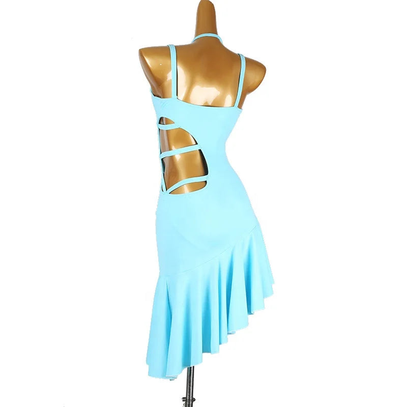Women's Sky Blue Latin Dance Dress