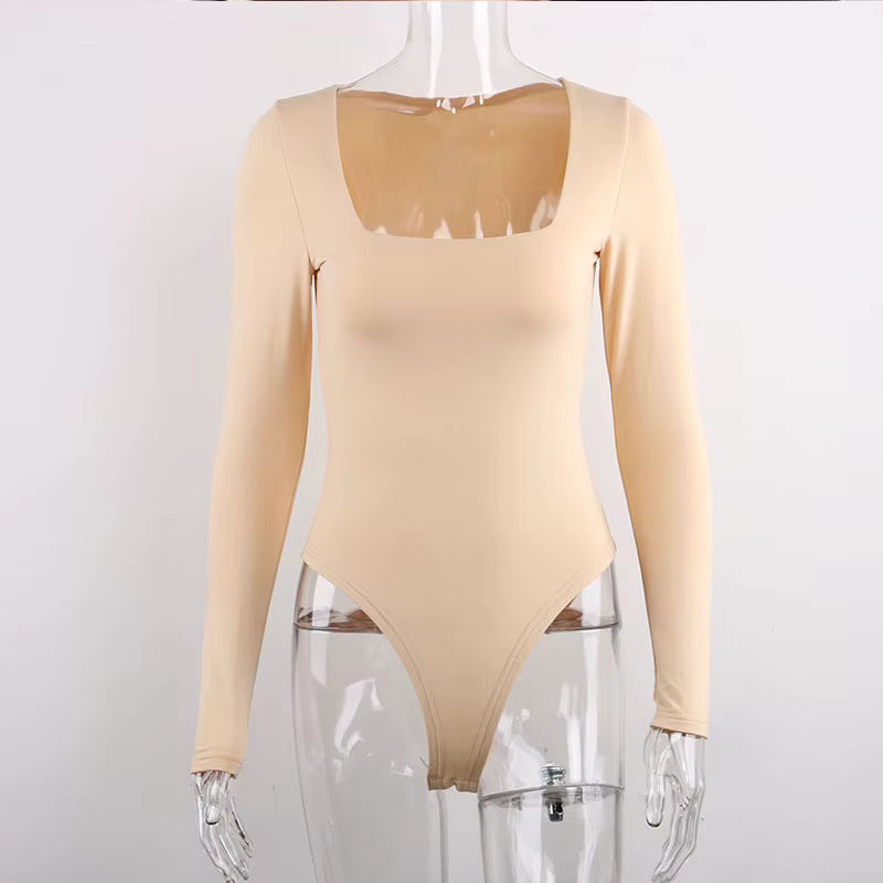 Women's Slim Fit Strapless Jumpsuit – Long Sleeve Skinny Fit Above Knee