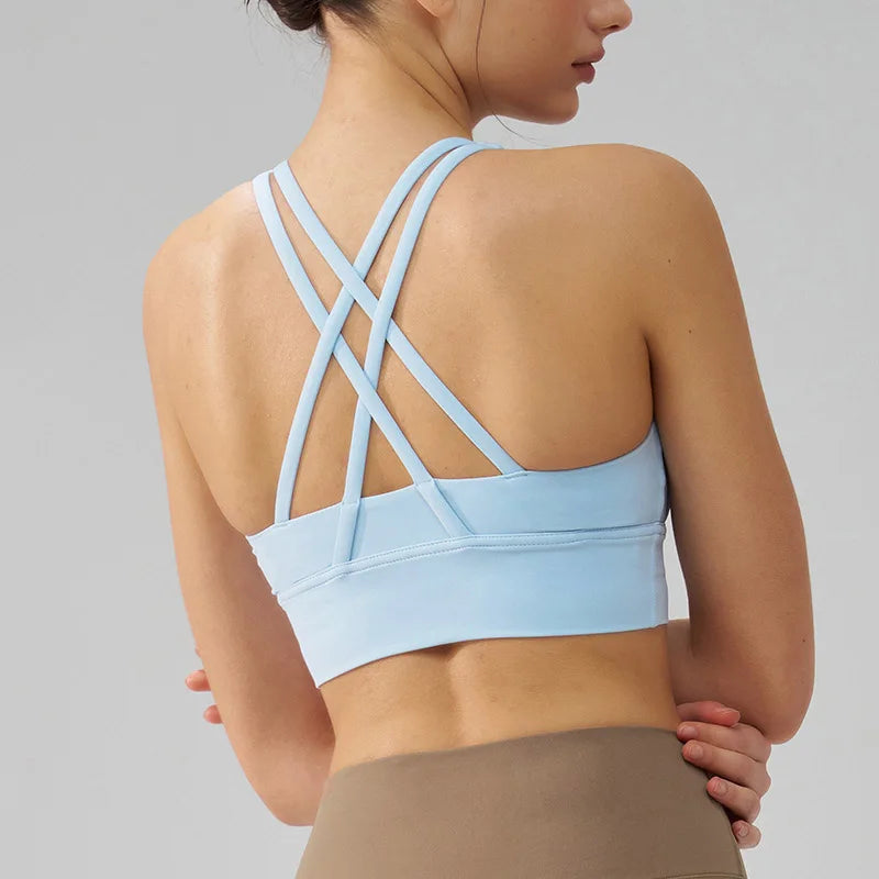 Women's Sports Bra – Padded Wireless High Support Yoga Gym Bra