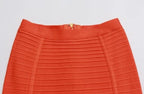 Women's High-Waist Stretch Midi Skirt