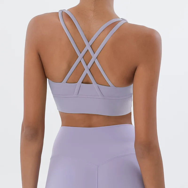 Women's Sports Bra – Padded Wireless High Support Yoga Gym Bra