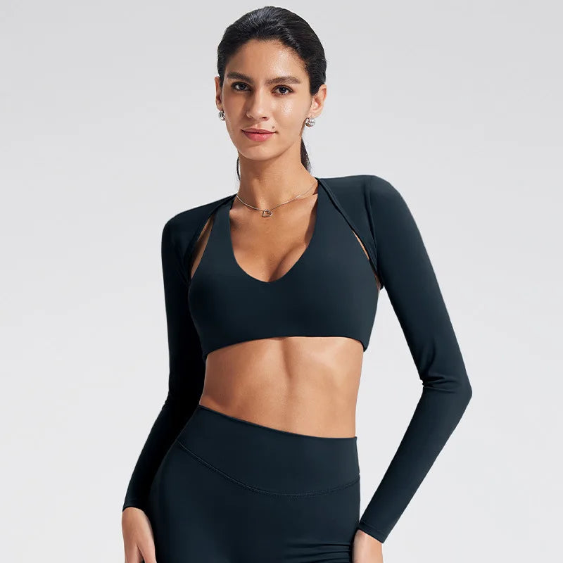 Lightweight Long Sleeve Yoga Cardigan | Four-Way Stretch Athletic Cover-Up for Women