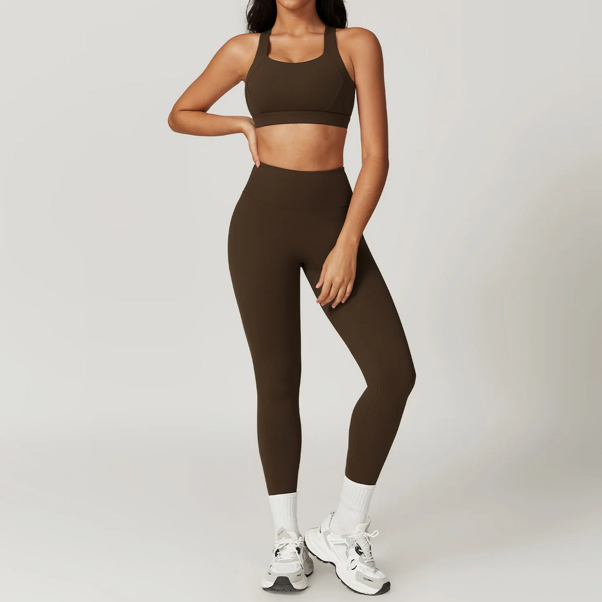 Women's 2-Piece Yoga Set – High Waist Sports Bra & Shorts or Leggings | Quick-Dry Gym Fitness Set