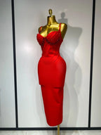 Backless V-Neck Bodycon Maxi Dress | Windia