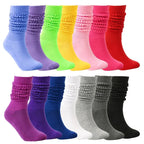 Women's Crew Socks – Scrunch & Slouch Style with Grip | One Size