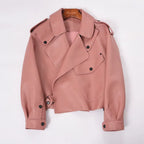 Sheepskin Leather Bomber Jacket - Windia