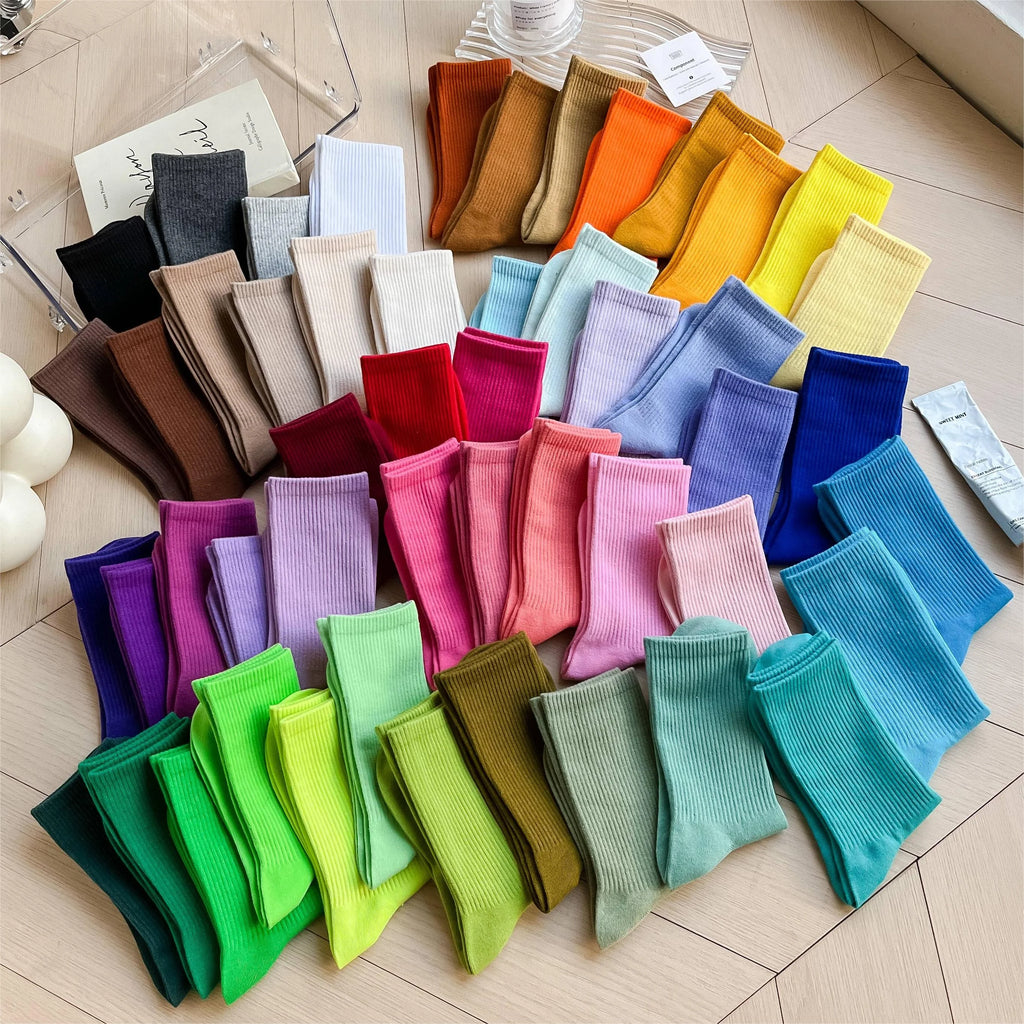 Women's Colorful Crew Socks –  Socks, One Size