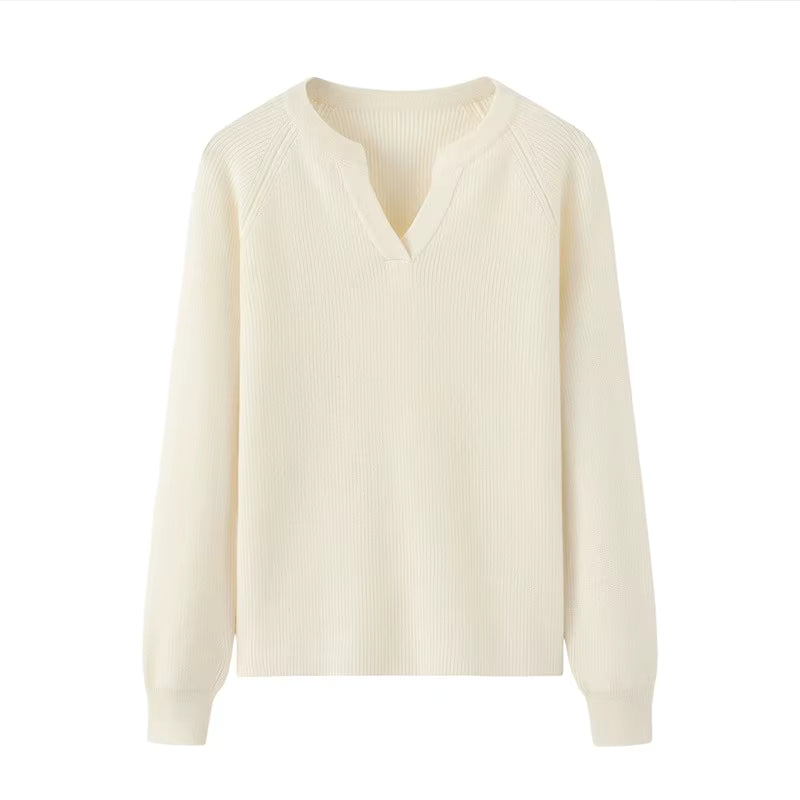 Luxury Slim Fit Long Sleeve Knitted Pullover – 100% Pure Cashmere Sweater for Women