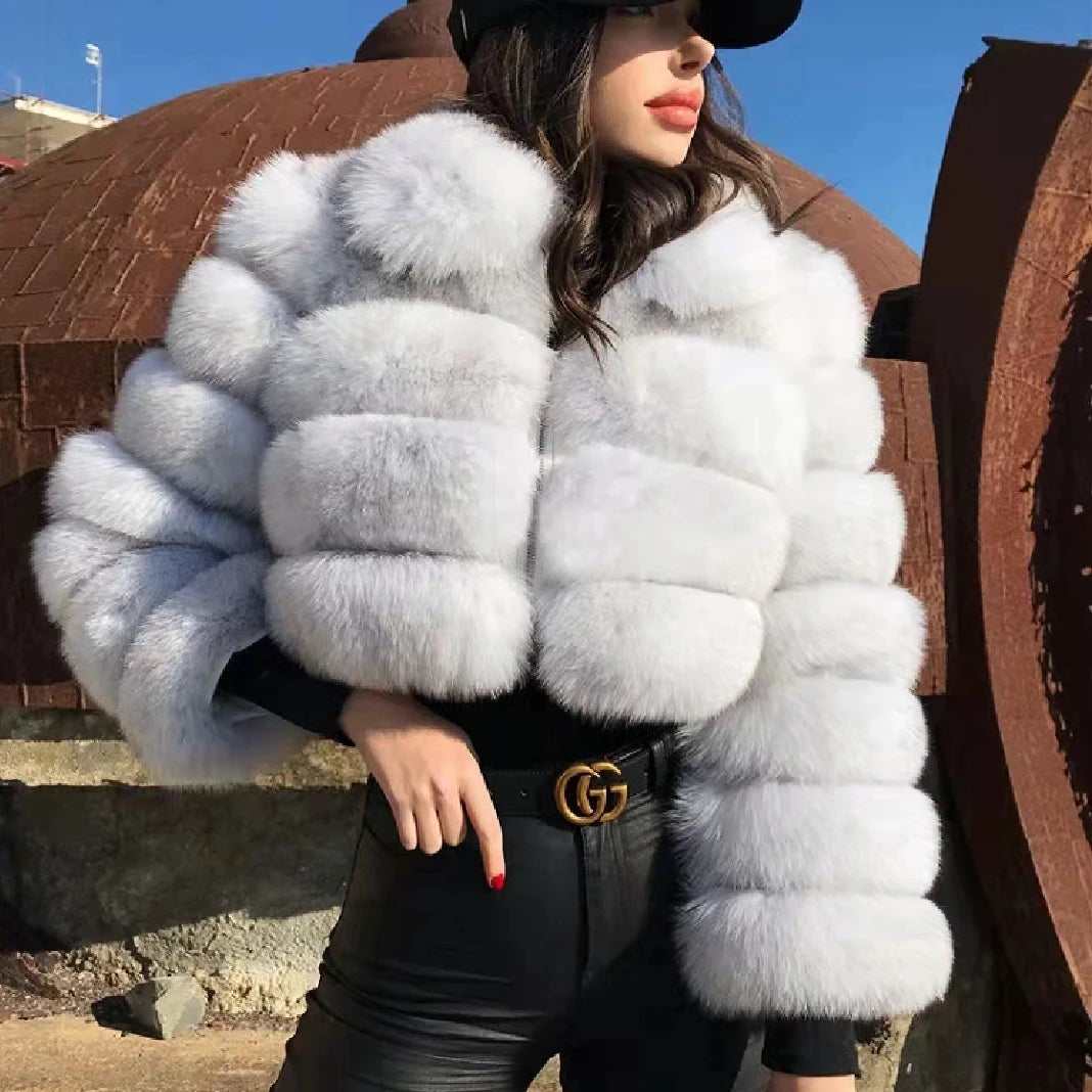 Women's Fox Fur Winter Jacket
