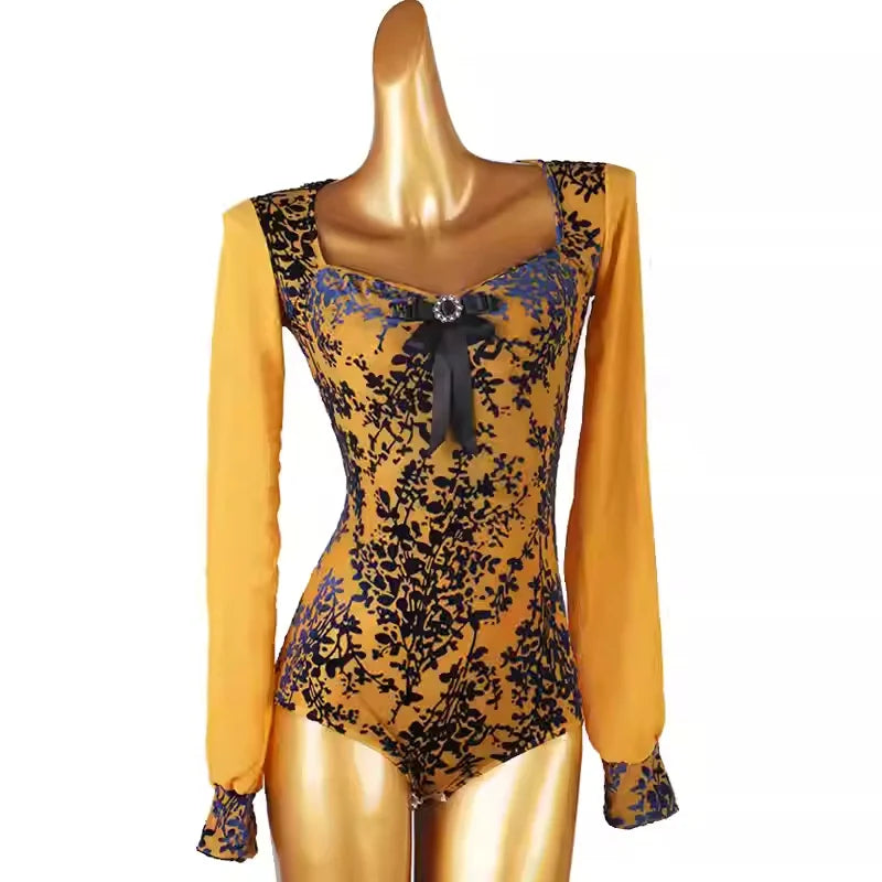 Women's Yellow Latin Ballroom Dance Jumpsuit | Windia