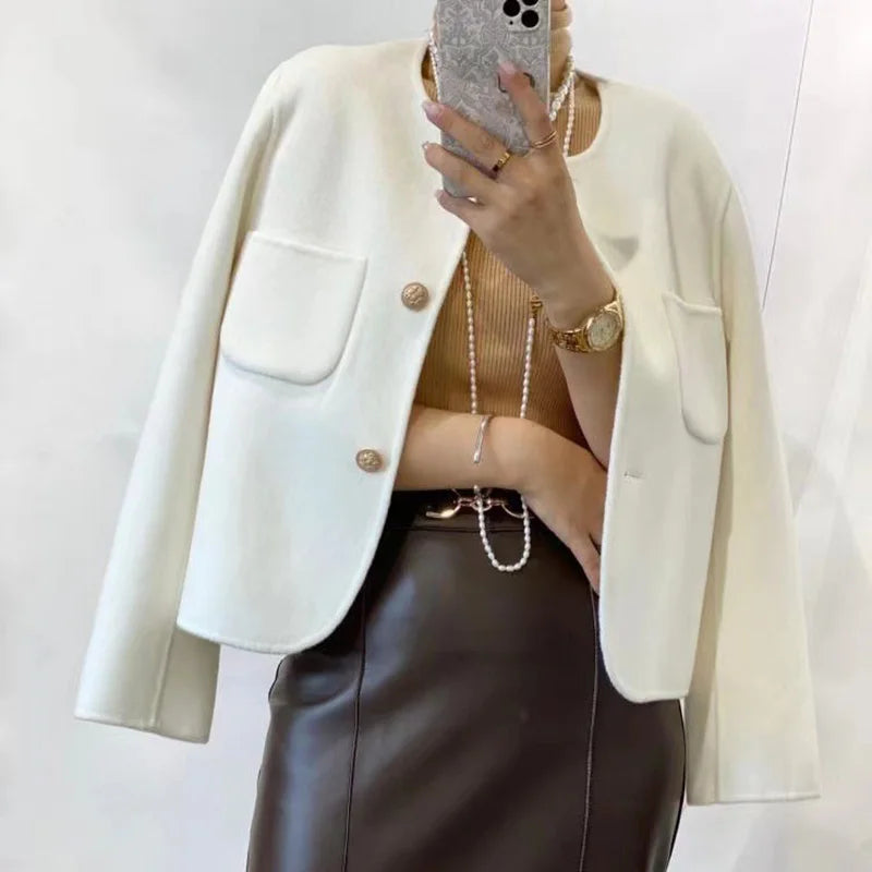 Women's Short Double-Faced Wool Jacket | Windia