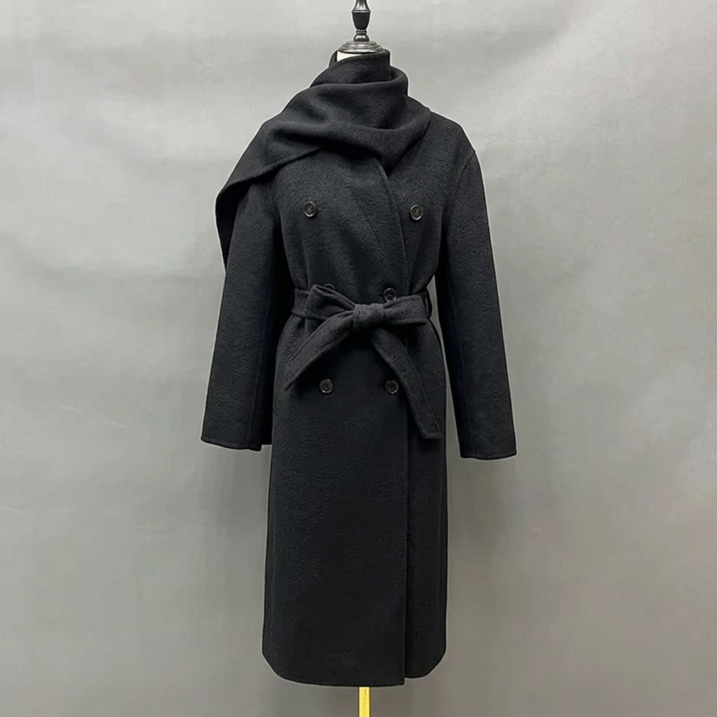 Coat recoloured black, preserving its original design and background