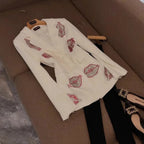 Crystal Rhinestone Blazer for Women – Single-Breasted Notched Collar Office Jacket Black Windia