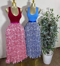 Elegant A-line Midi Skirt, High Waist & Pleats - Perfect for Day to Night! One Size Windia