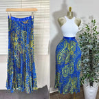 Elegant A-line Midi Skirt, High Waist & Pleats - Perfect for Day to Night! One Size Windia
