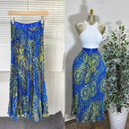 Elegant A-line Midi Skirt, High Waist & Pleats - Perfect for Day to Night! One Size Windia