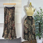 Elegant A-line Midi Skirt, High Waist & Pleats - Perfect for Day to Night! One Size Windia