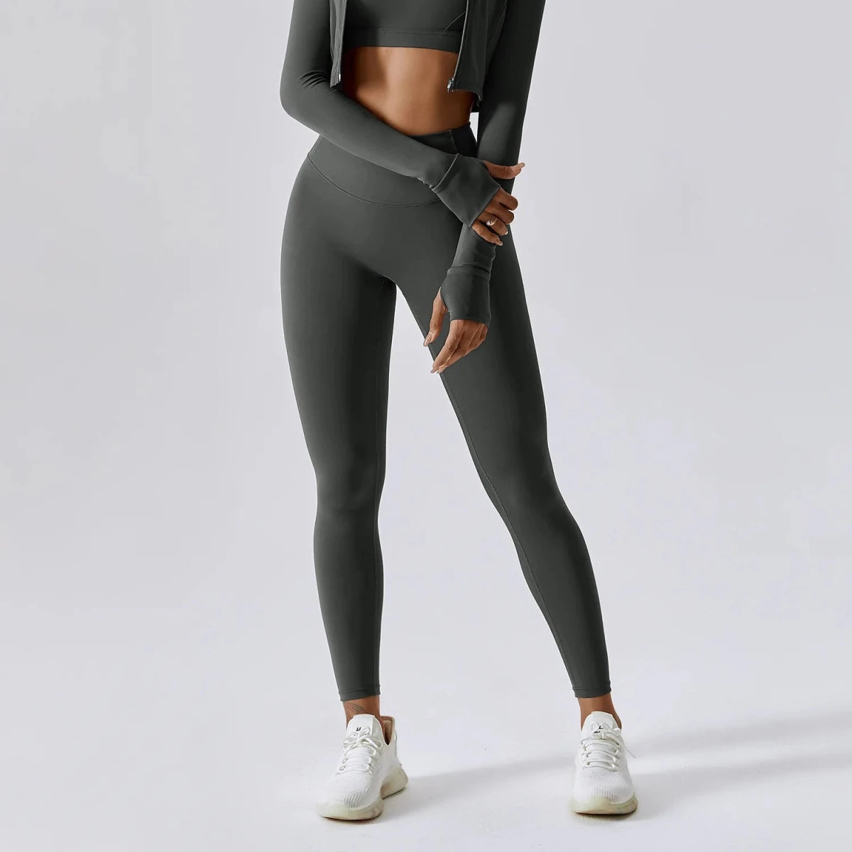 High Waist Scrunch Butt Yoga Leggings for Women – No Front Seam Workout Tights - Windia