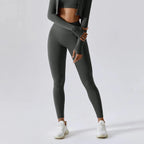 High Waist Scrunch Butt Yoga Leggings for Women – No Front Seam Workout Tights - Windia