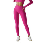 High Waist Scrunch Butt Yoga Leggings, No Front Seam Nylon Tights Black Windia