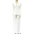 Lace Office Blazer & Pants Set – Women's 2-Piece Suit S Windia