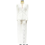 Lace Office Blazer & Pants Set – Women's 2-Piece Suit - Windia