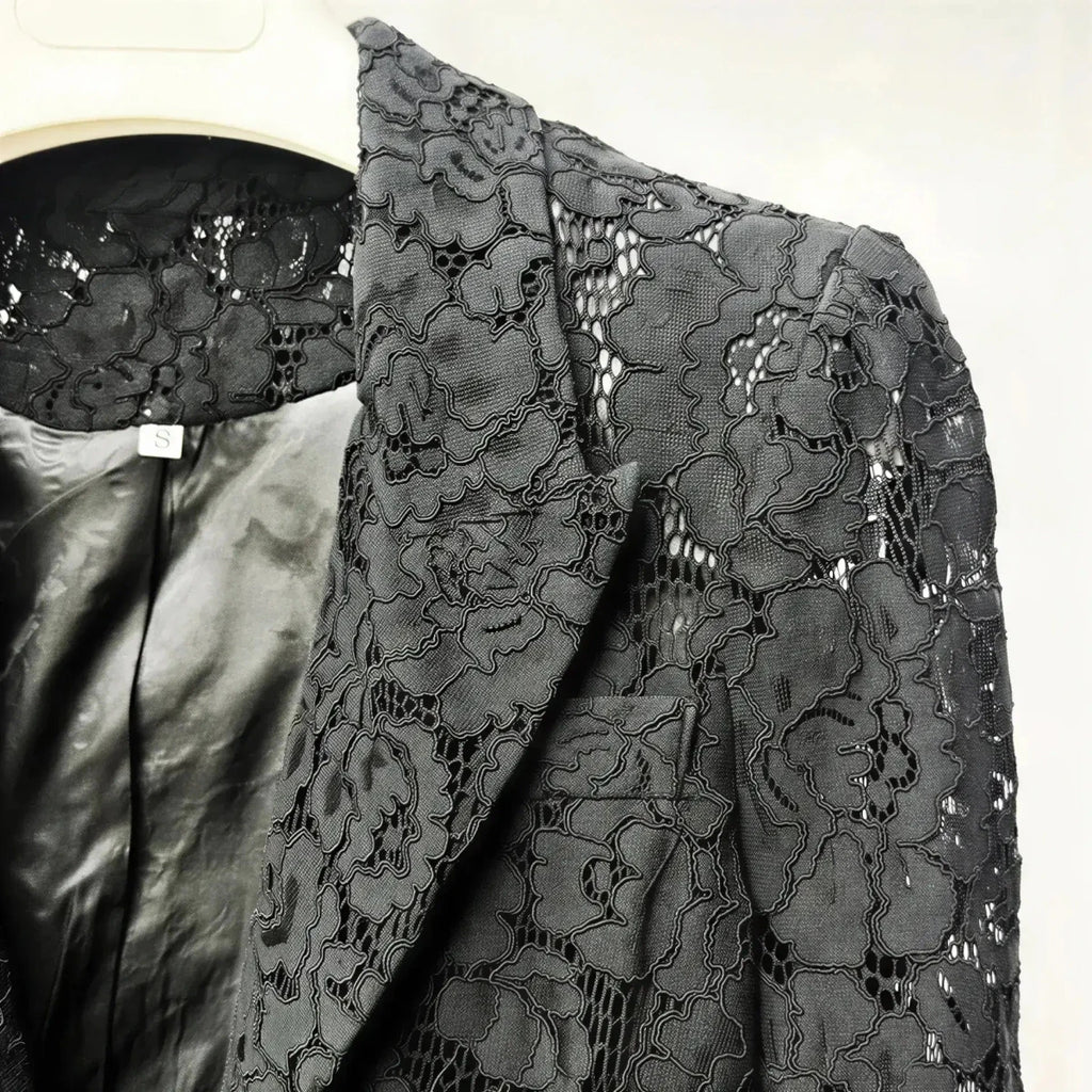 Lace Office Blazer & Pants Set – Women's 2-Piece Suit S Windia