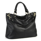 Leather Shoulder Tote Bag – Big Capacity Luxury Ladies Handbag Black Windia