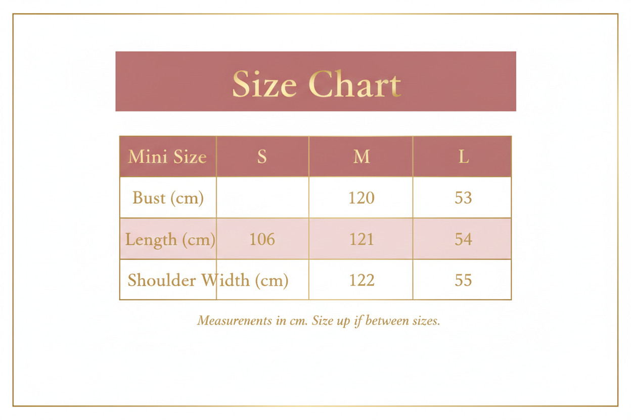 Linen Shirt Dress Size Chart