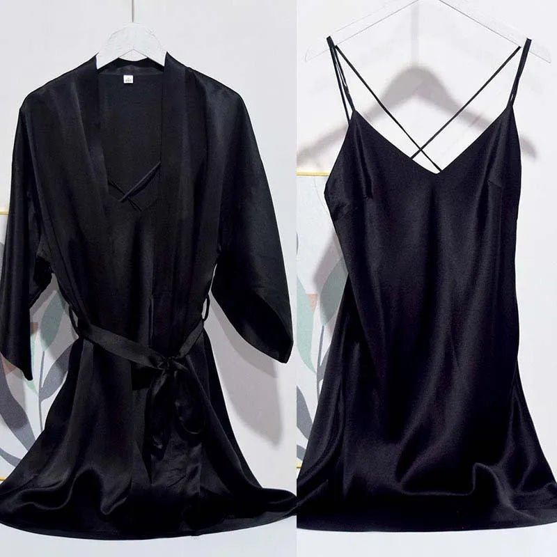 Luxury 100% Mulberry Silk Sleepwear Robe Set - Windia