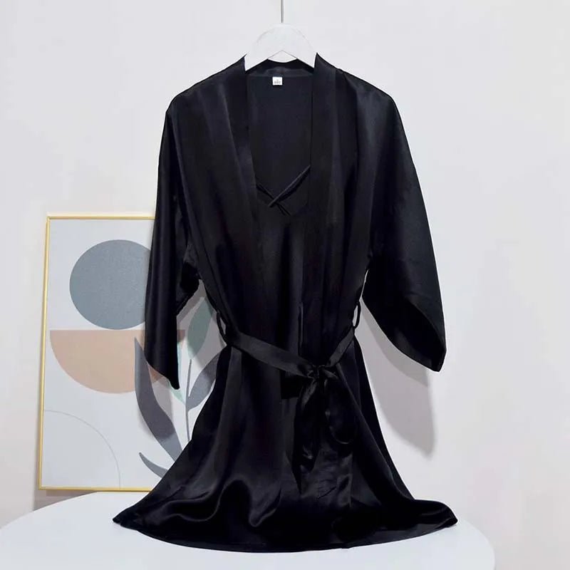 Luxury 100% Mulberry Silk Sleepwear Robe Set - Windia