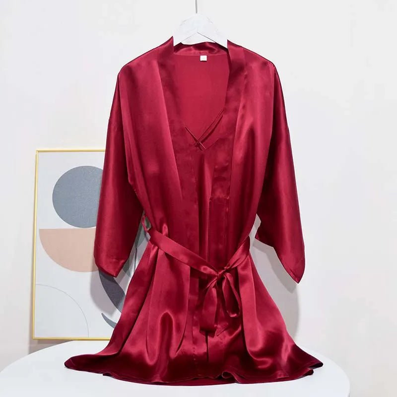 Luxury 100% Mulberry Silk Sleepwear Robe Set - Windia