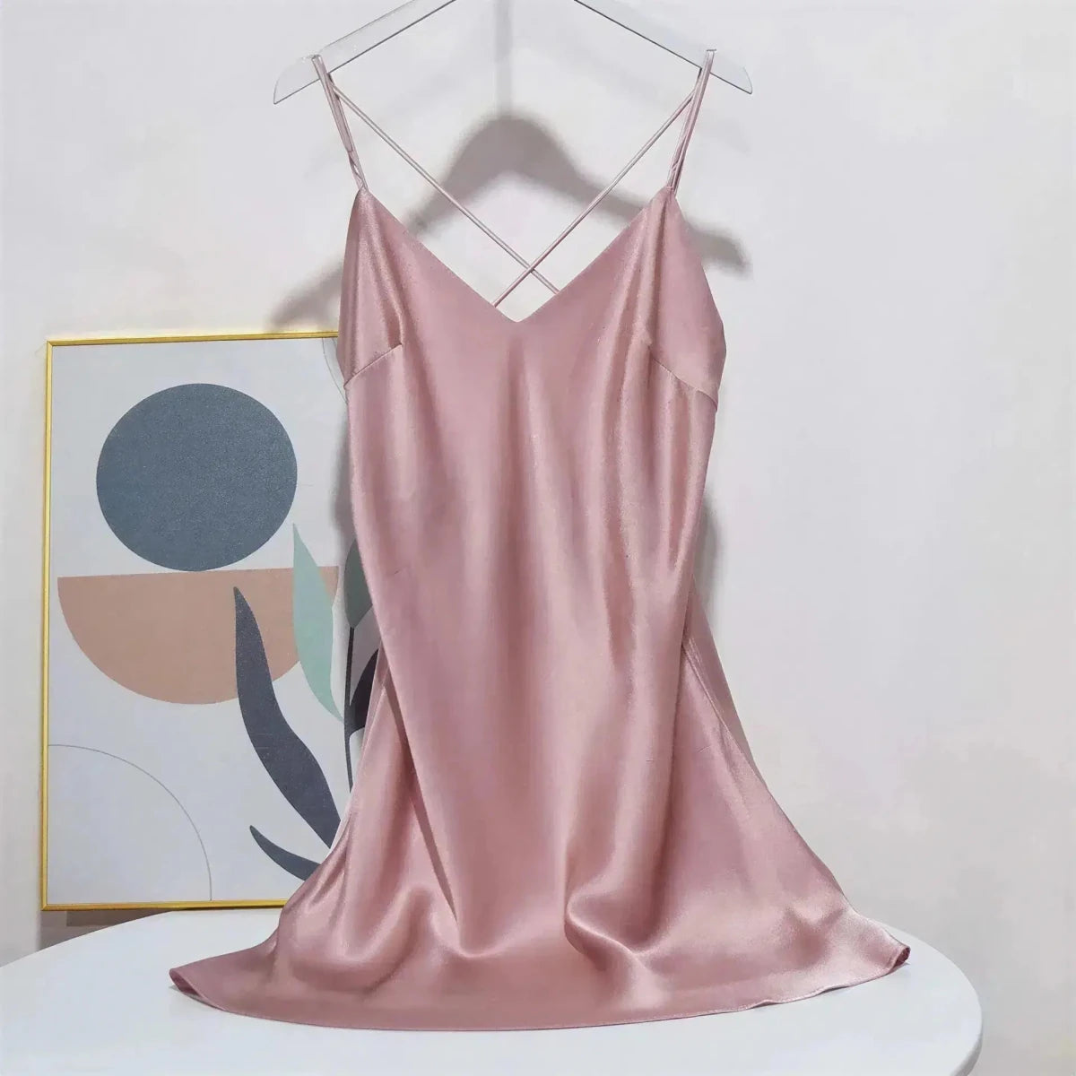 Luxury 100% Mulberry Silk Sleepwear Robe Set Tan Windia