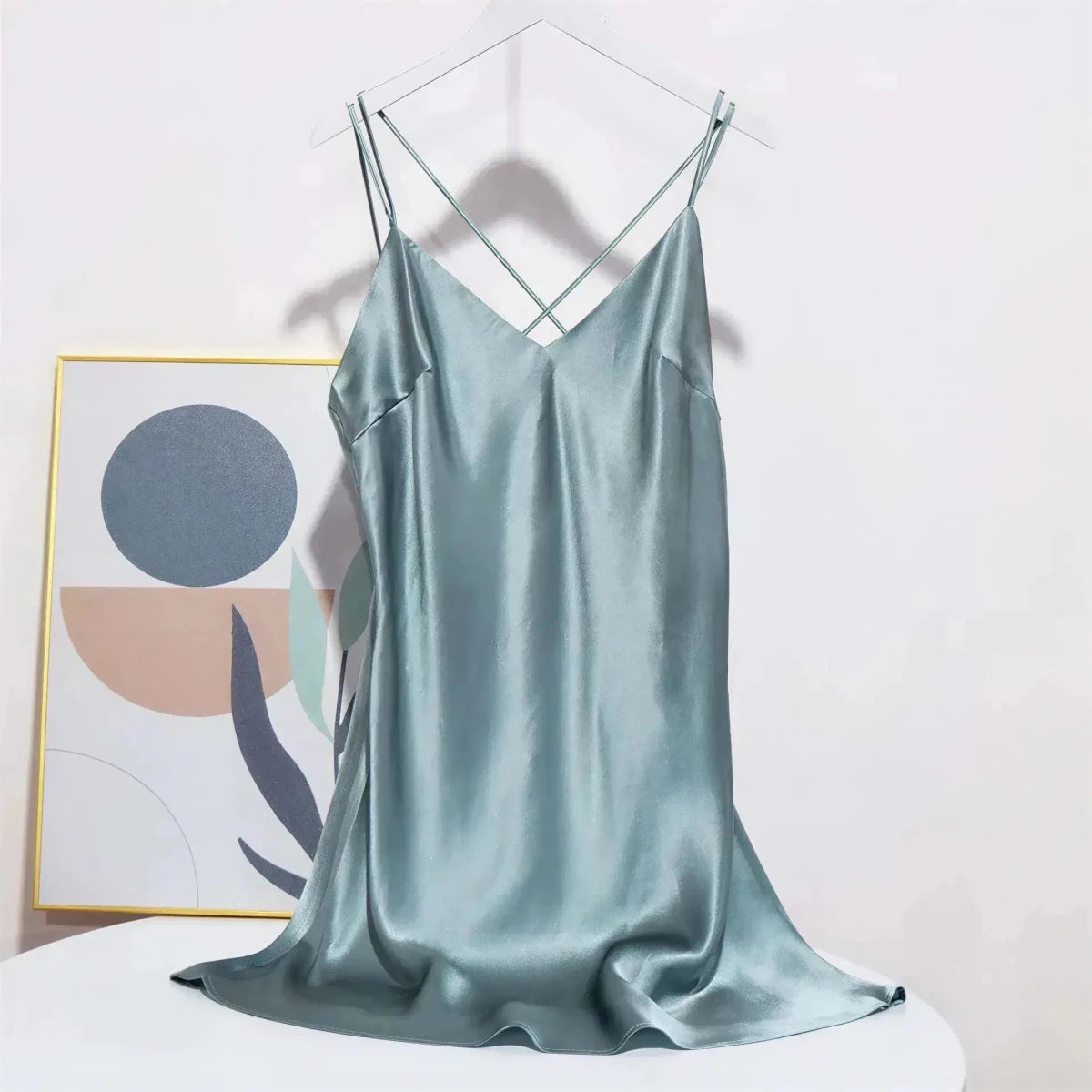 Luxury 100% Mulberry Silk Sleepwear Robe Set Tan Windia