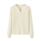 Luxury Slim Fit Long Sleeve Knitted Pullover – 100% Pure Cashmere Sweater for Women M Windia