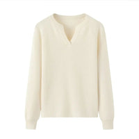 Luxury Slim Fit Long Sleeve Knitted Pullover – 100% Pure Cashmere Sweater for Women - Windia
