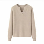 Luxury Slim Fit Long Sleeve Knitted Pullover – 100% Pure Cashmere Sweater for Women M Windia