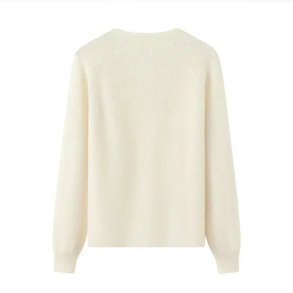 Luxury Slim Fit Long Sleeve Knitted Pullover – 100% Pure Cashmere Sweater for Women M Windia