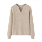Luxury Slim Fit Long Sleeve Knitted Pullover – 100% Pure Cashmere Sweater for Women - Windia