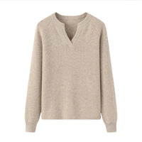Luxury Slim Fit Long Sleeve Knitted Pullover – 100% Pure Cashmere Sweater for Women - Windia