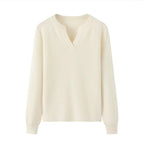 Luxury Slim Fit Long Sleeve Knitted Pullover – 100% Pure Cashmere Sweater for Women - Windia
