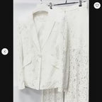 Lace Office Blazer & Pants Set